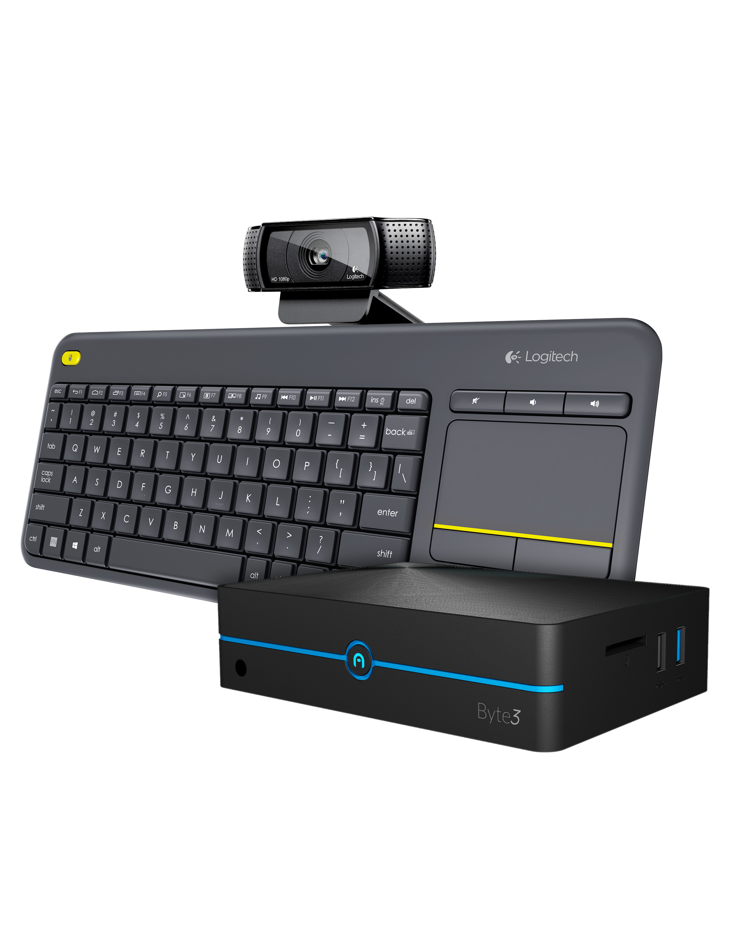 byte3keyboard and camera bundle 1 Azulle